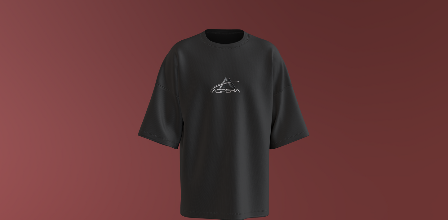 AIIMS MANGALGIRI - THE SPINE - PREMIUM 220 GSM OVERSIZE T-SHIRT - BLACK