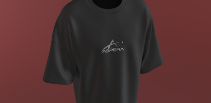 AIIMS MANGALGIRI - THE SPINE - PREMIUM 220 GSM OVERSIZE T-SHIRT - BLACK