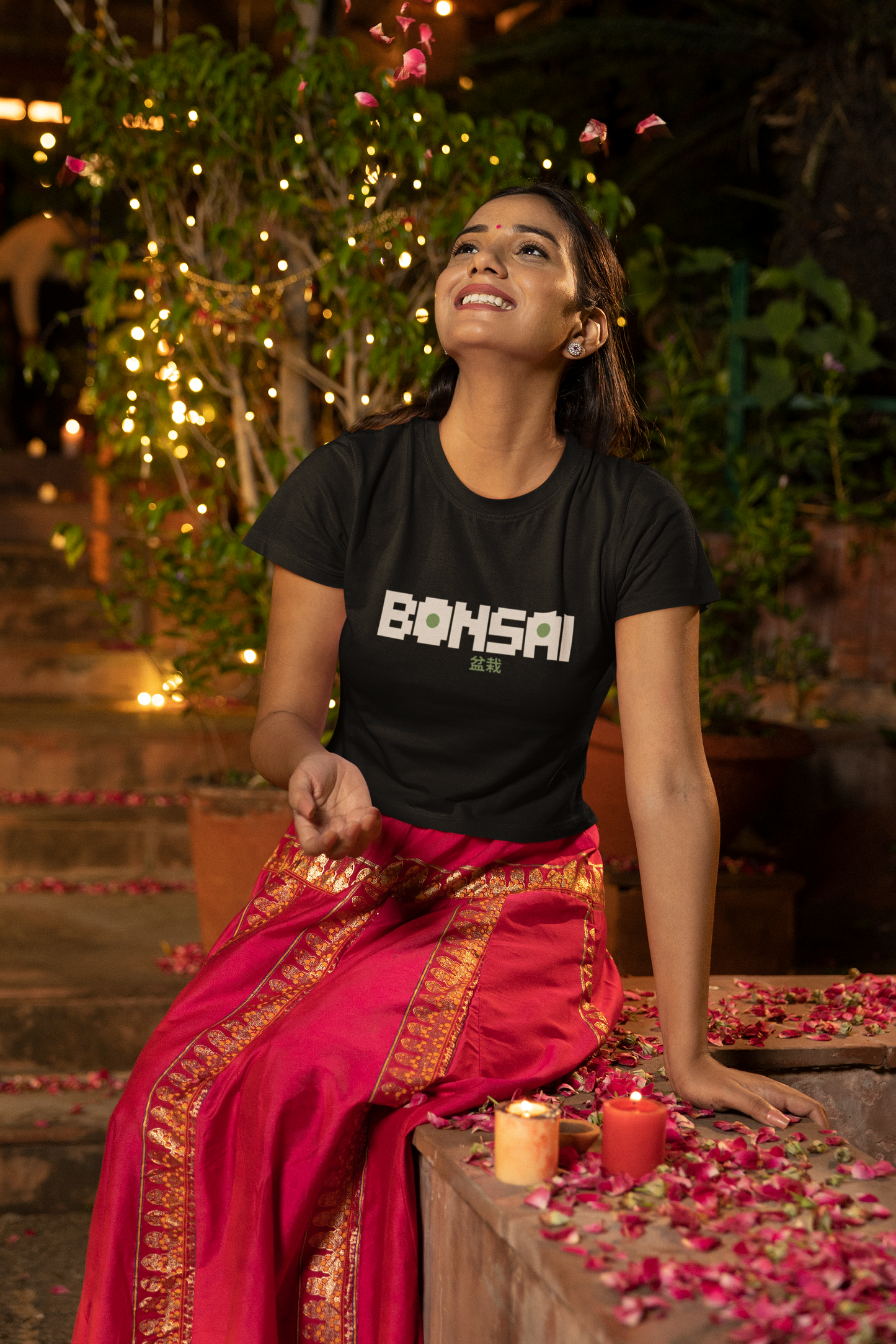 ANANTA - PREMIUM 260 GSM OVERSIZE CROP TOP - BONSAI