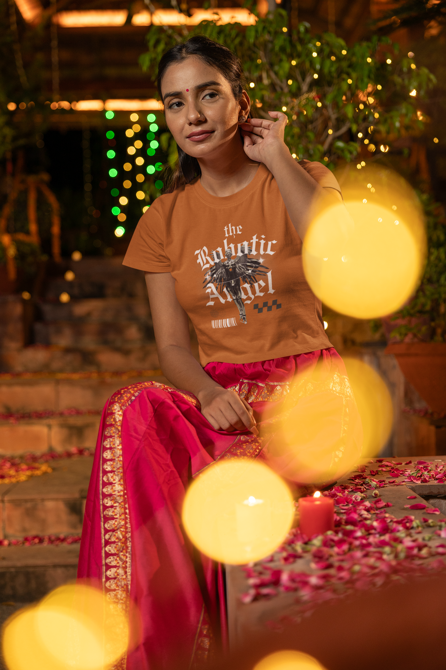 NIT NAGALAND - PREMIUM 260 GSM OVERSIZE CROP TOP - ROBOT ANGLE
