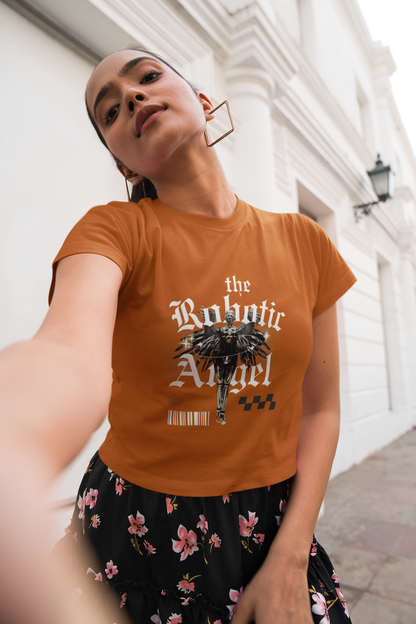 NIT NAGALAND - PREMIUM 260 GSM OVERSIZE CROP TOP - ROBOT ANGLE