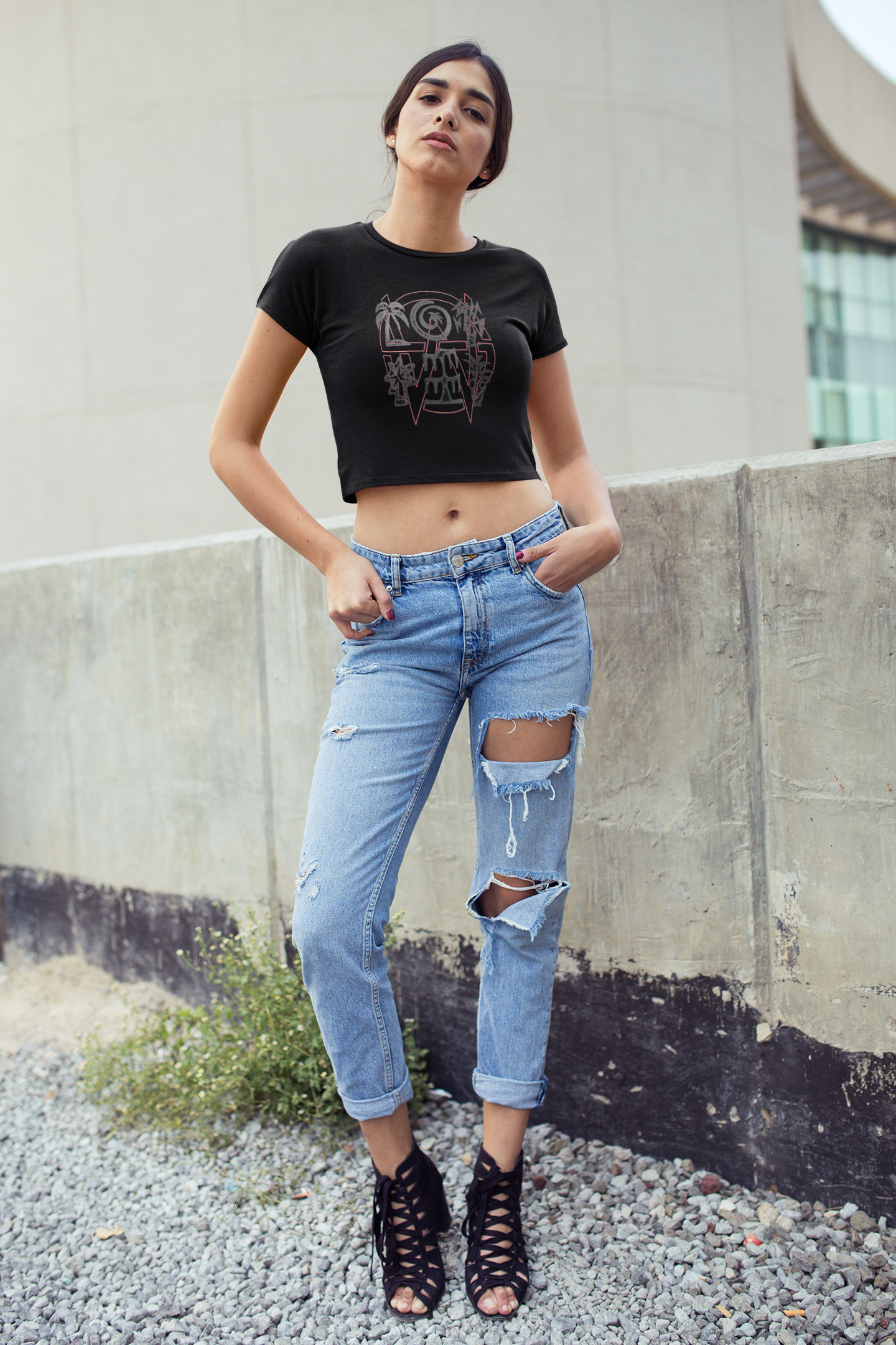NIT NAGALAND - PREMIUM 260 GSM OVERSIZE CROP TOP - ELEMENTAL