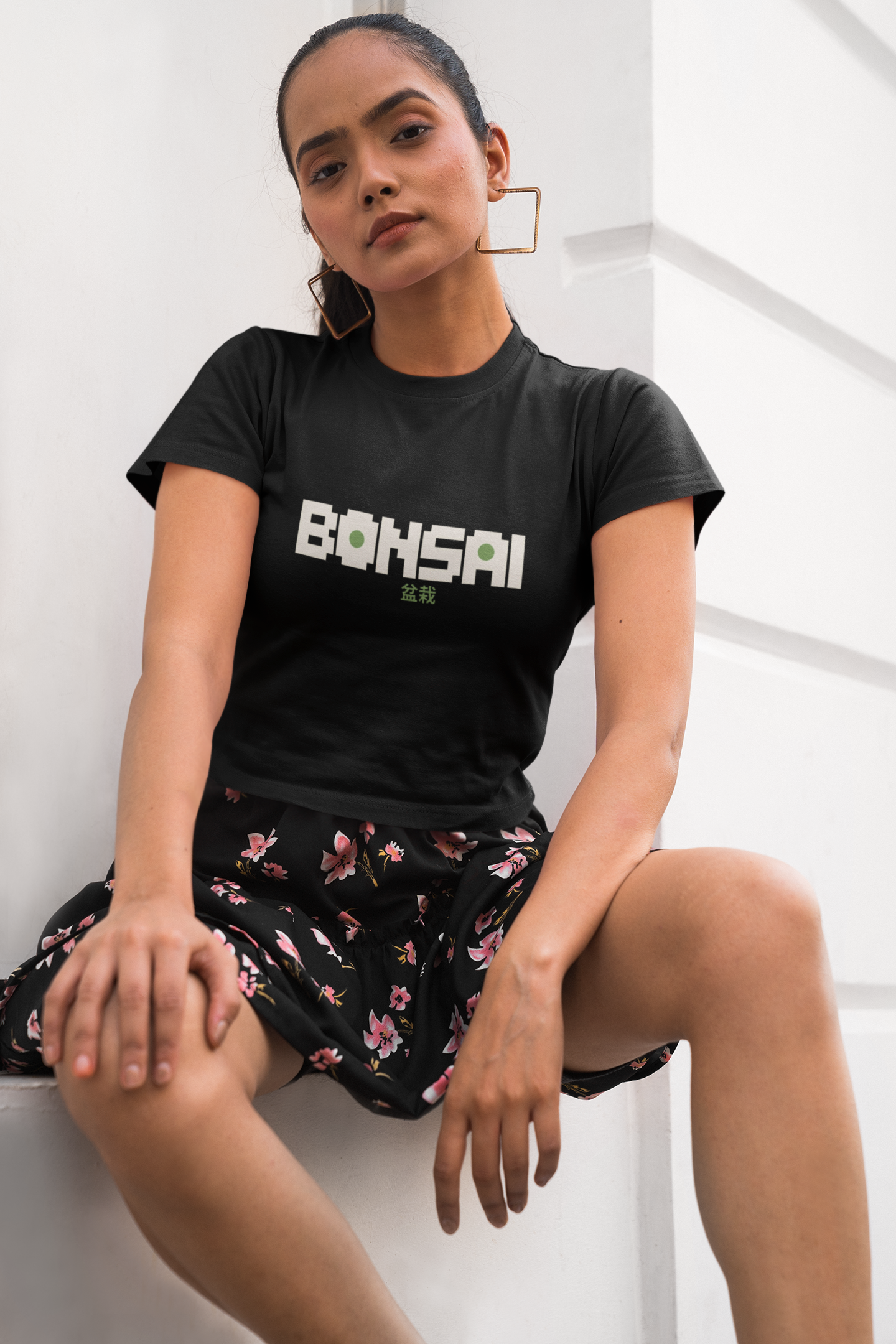 ANANTA - PREMIUM 260 GSM OVERSIZE CROP TOP - BONSAI