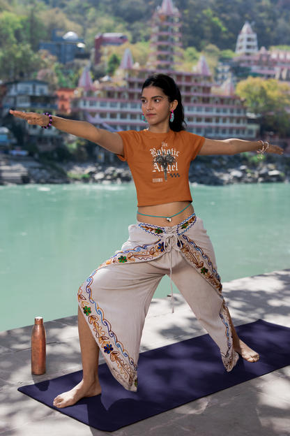 NIT NAGALAND - PREMIUM 260 GSM OVERSIZE CROP TOP - ROBOT ANGLE