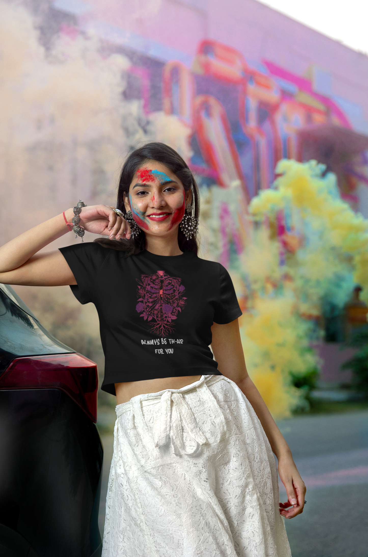AIIMS MANGALGIRI - PREMIUM 260 GSM OVERSIZE CROP TOP - RIBS & ROSE