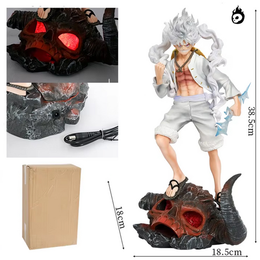 Premium Monkey D. Luffy Gear 5 Skull Base 40cm LED Figurine - One Piece