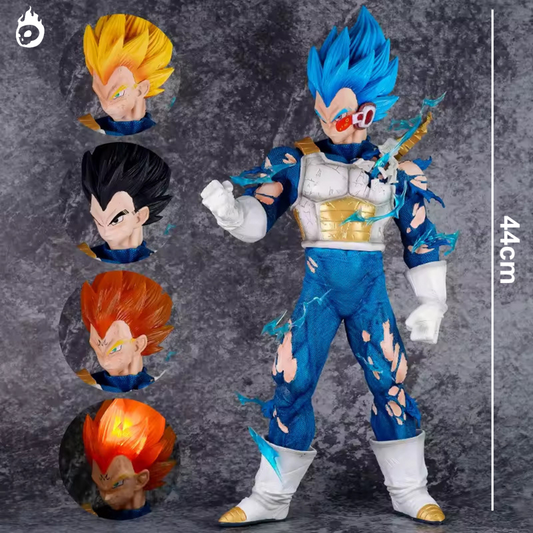 Premium Vegeta Evolution Form Interchangeable Heads Figurine - Dragon Ball Super