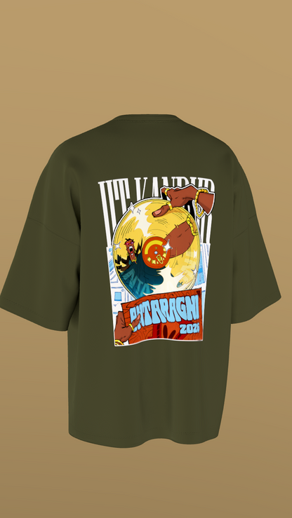 IIT KANPUR "Golden Spin" Premium 240 GSM - Military Green Oversized