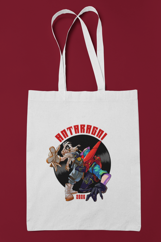 IT KANPUR "Neon Groove" Premium 320 GSM - White Canvas Tote Bag