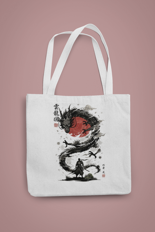 NIT ARUNANCHAL PRADESH - BLACK DRAGON  - PREMIUM CANVAS TOTE BAG