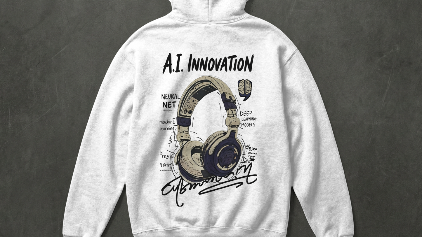 NIT SIKKIM  - WHITE AI INNOVATION - 350 GSM HOODIE