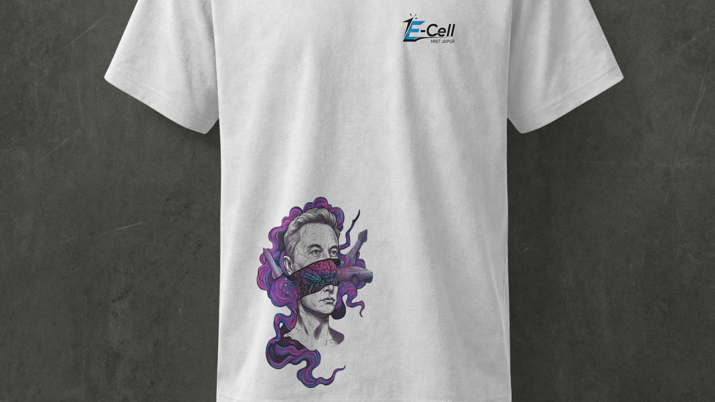 NIT JAIPUR - PREMIUM 210 GSM T-SHIRT - ELON WHITE