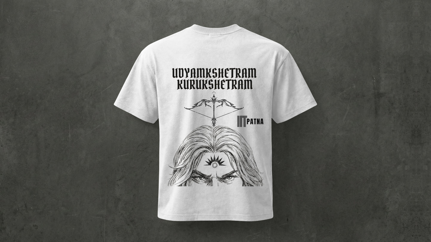 IIT PATNA - THE SUN WARIOR- PREMIUM REGULAR TSHIRTS -  WHITE