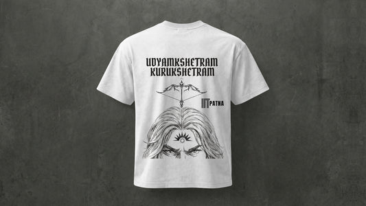 IIT PATNA - THE SUN WARIOR- PREMIUM REGULAR TSHIRTS -  WHITE