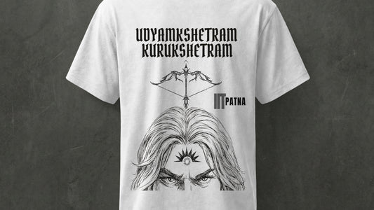 IIT PATNA - THE SUN WARIOR- PREMIUM REGULAR TSHIRTS -  WHITE