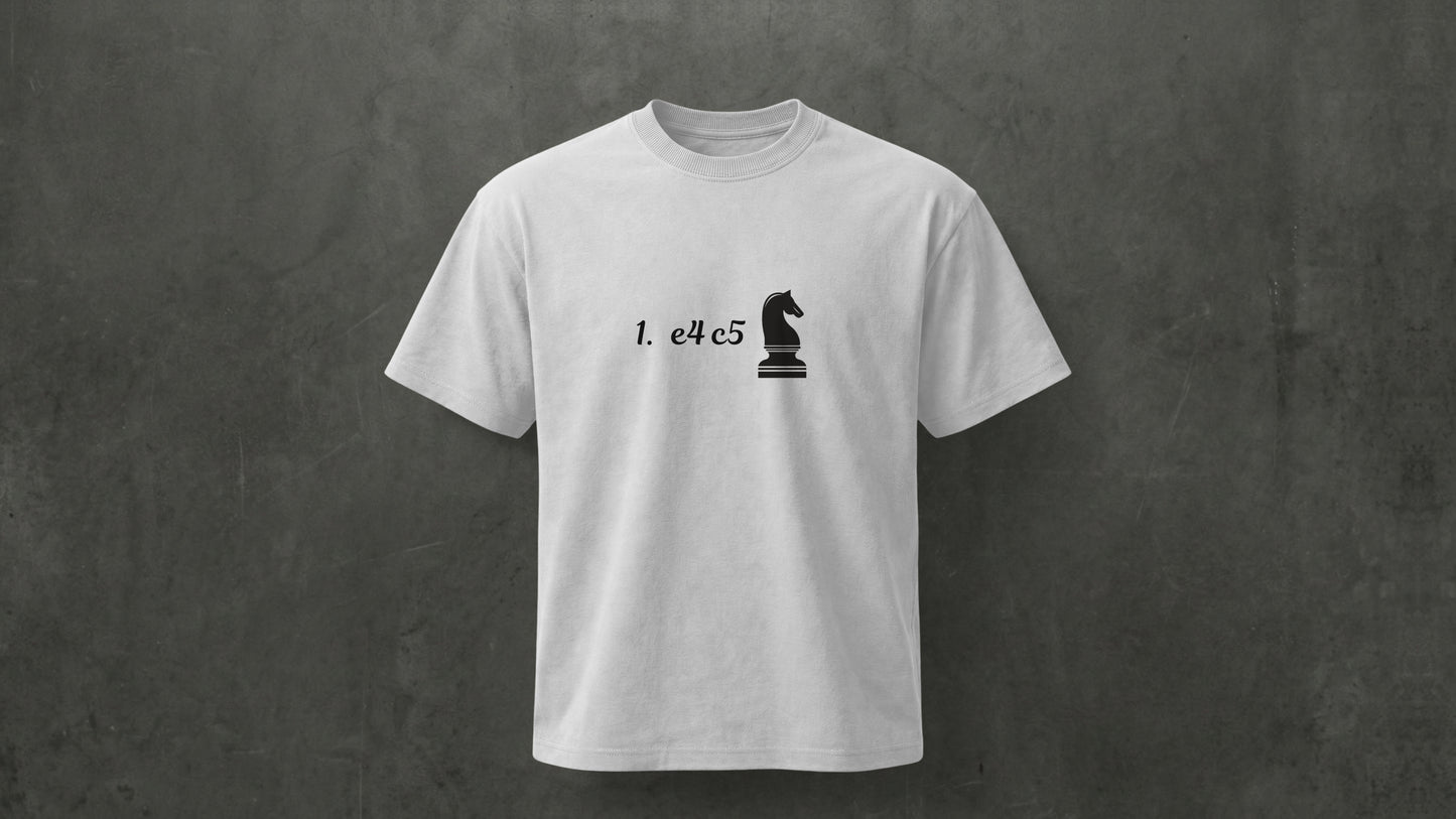 The Sicilian Code" Minimalist - Regular Fit - WHITE