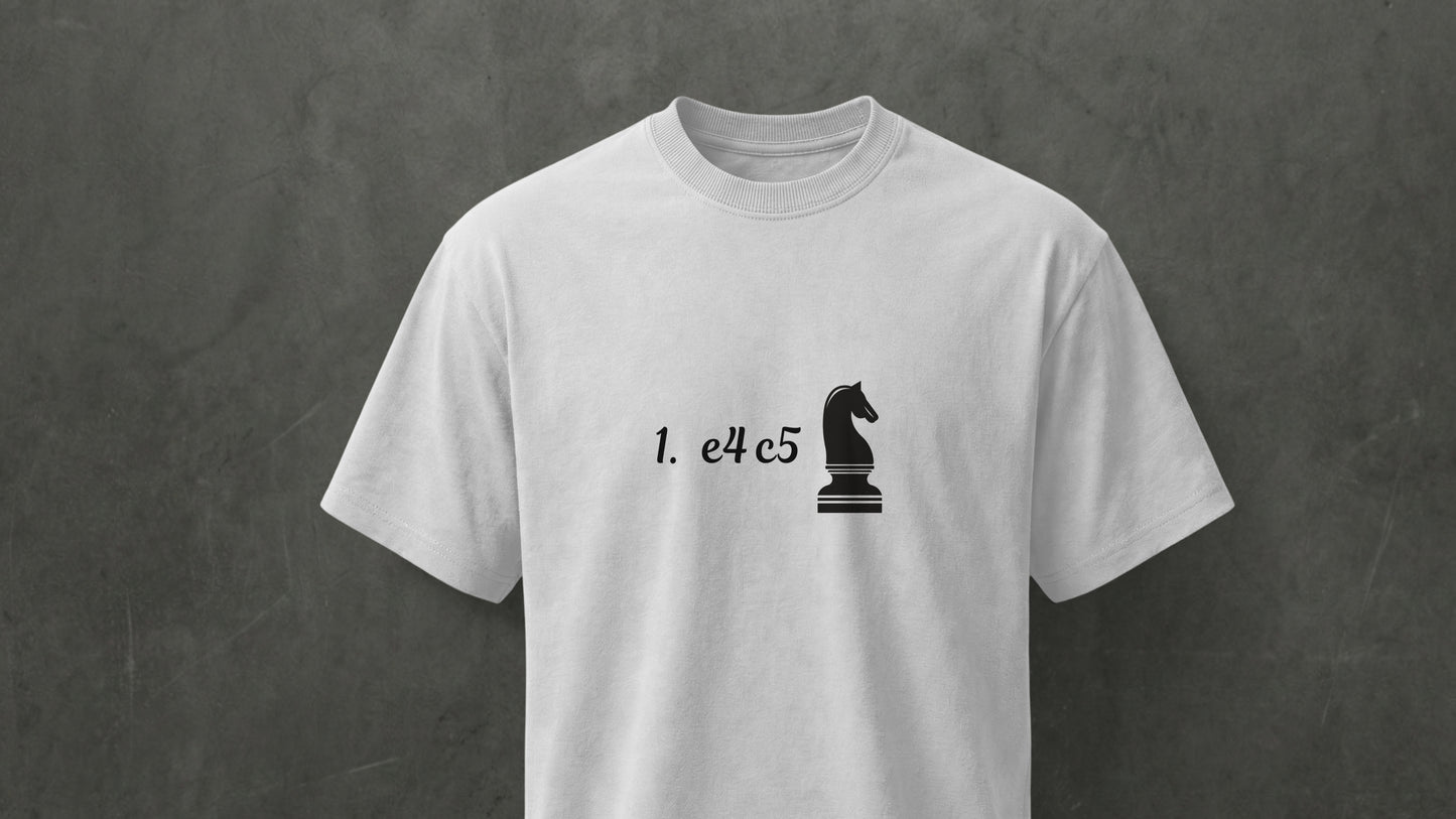 The Sicilian Code" Minimalist - Regular Fit - WHITE
