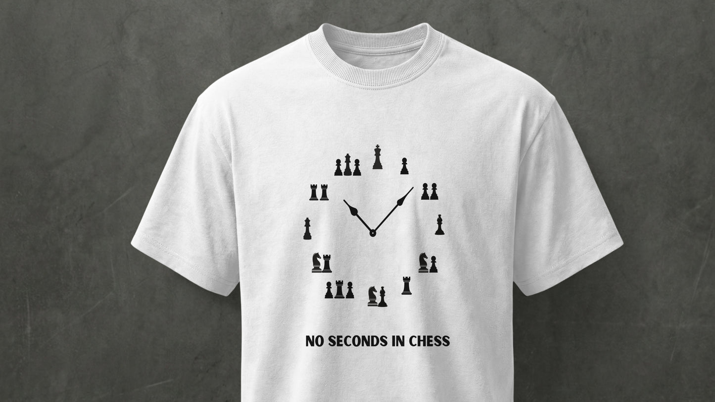 NO SECONDS IN CHESS - Regular Fit - WHITE