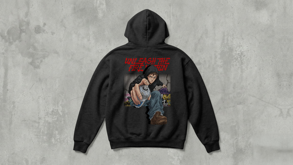 IIT KANPUR "The Fire" Premium 350 GSM - Black - Hoodie