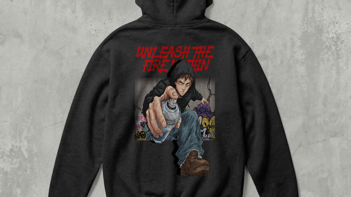 IIT KANPUR "The Fire" Premium 350 GSM - Black - Hoodie
