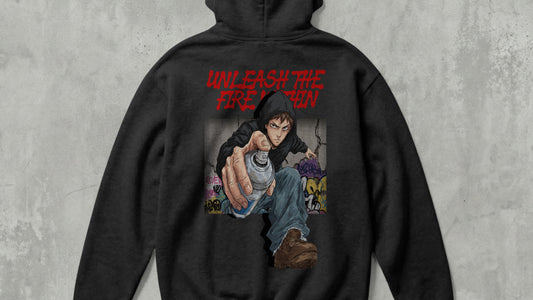 IIT KANPUR "The Fire" Premium 350 GSM - Black - Hoodie