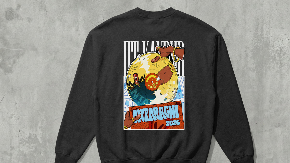 IIT KANPUR "Golden Record" Premium 280 GSM - Black - Sweat Shirt