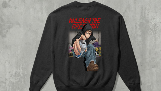 IIT KANPUR "The Fire" Premium 280 GSM - Black - Sweat Shirt