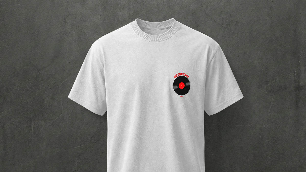 IIT KANPUR "Minimal Record" Premium 200 GSM - White Regular T-Shirt