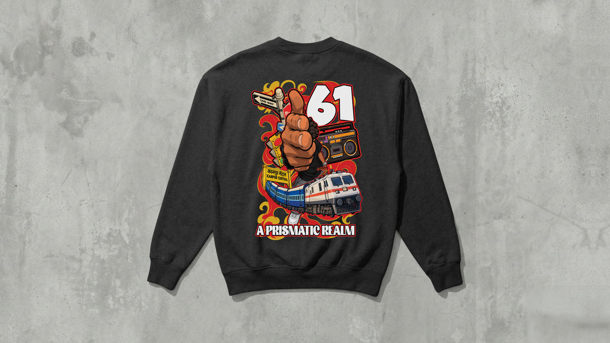 ANTARAGINI, IIT KANPUR "61" Premium 280 GSM - Black - Sweat Shirt