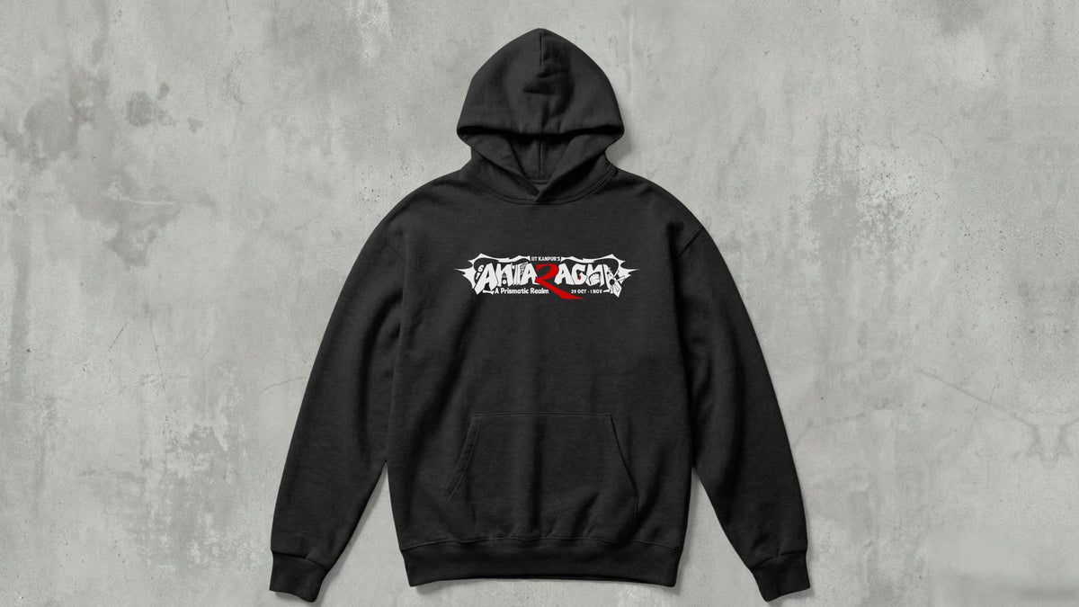 IIT KANPUR "61" Premium Cotton - Black Hoodie
