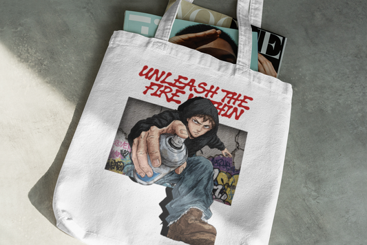IIT KANPUR "Fire Within" Premium 320 GSM - White Canvas Tote Bag