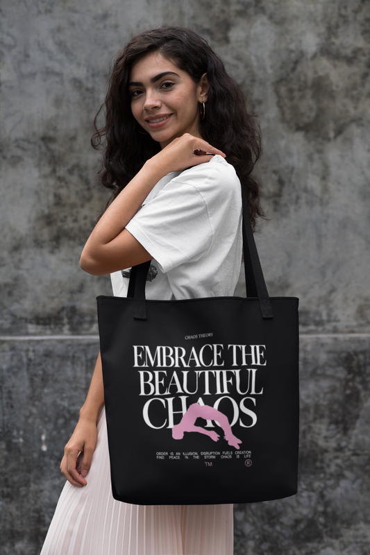 TEDX_CRCE - BLACK CHAOS - PREMIUM CANVAS TOTE BAG