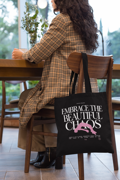 TEDX_CRCE - BLACK CHAOS - PREMIUM CANVAS TOTE BAG