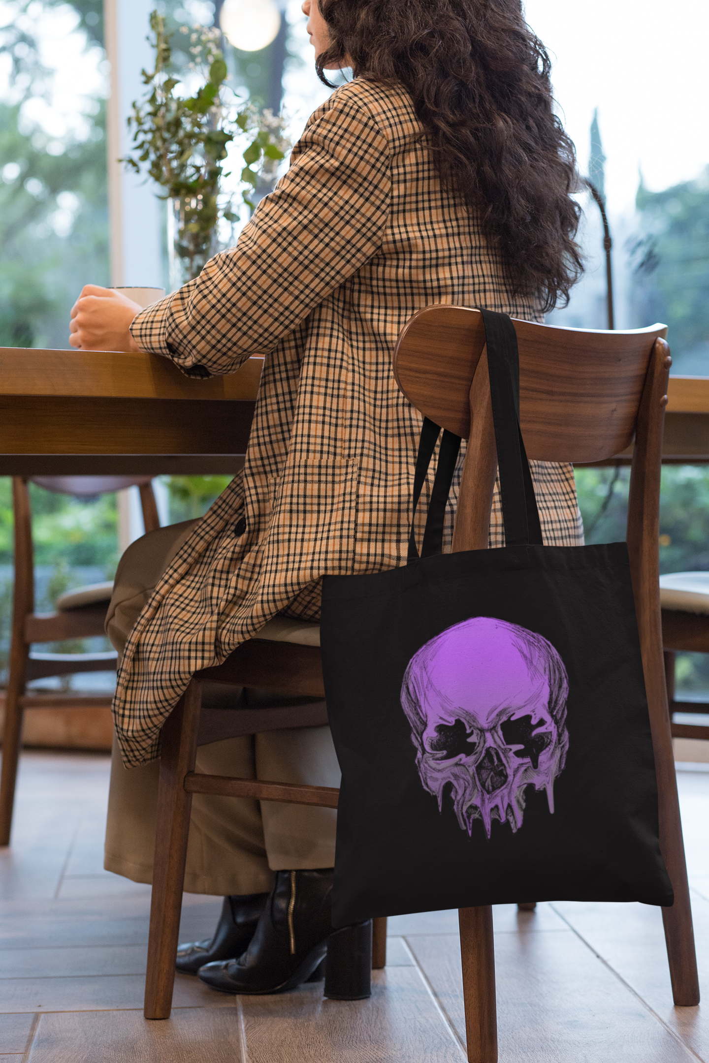 AIIMS MANGALGIRI - PURPLE SKULL - PREMIUM CANVAS TOTE BAG