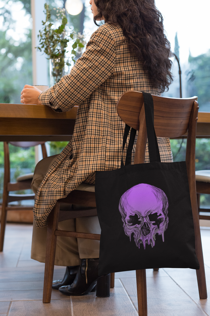 AIIMS MANGALGIRI - PURPLE SKULL - PREMIUM CANVAS TOTE BAG