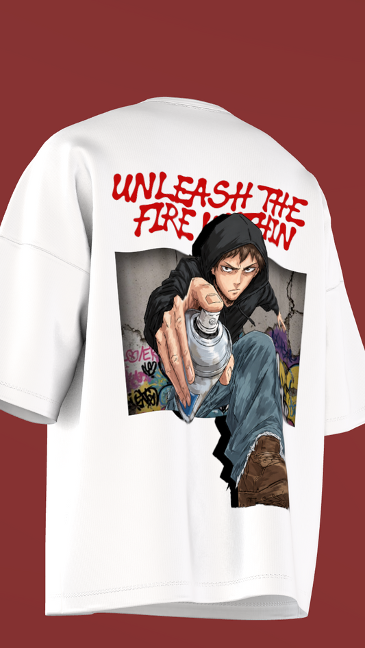 IIT KANPUR "Fire Within" Premium 240 GSM - White Oversized