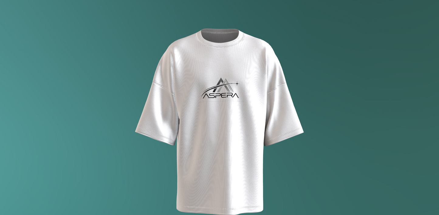 AIIMS MANGALGIRI - THE SPINE- PREMIUM 220 GSM OVERSIZE T-SHIRT - WHITE